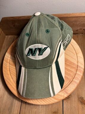 Kids NY Jets Green and Cream Baseball Cap with Branded Inner Labels